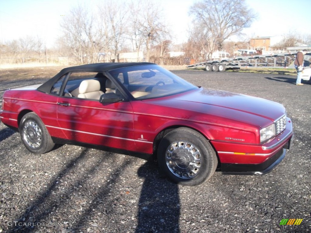 1993 Allante Convertible - Pearl Red / Natural Beige photo #6