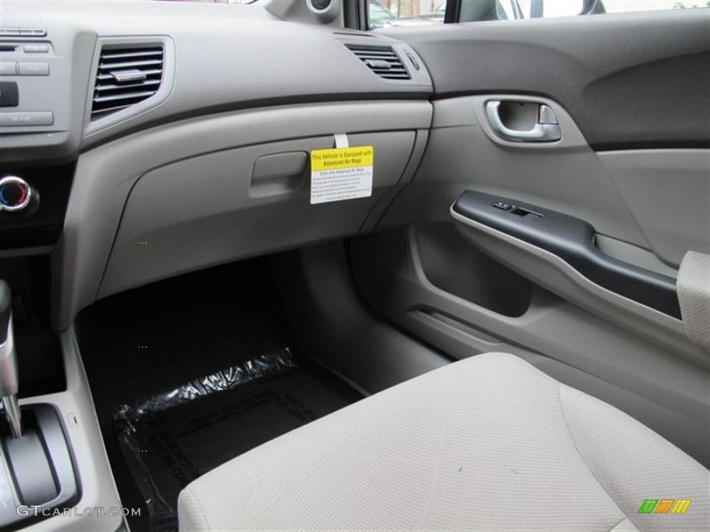 2012 Civic EX Sedan - Polished Metal Metallic / Gray photo #7