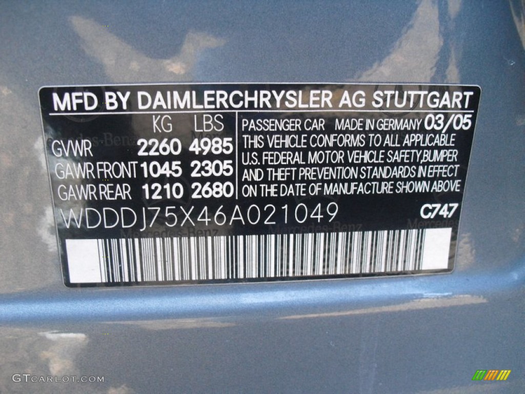 Mercedes paint code 747 #5
