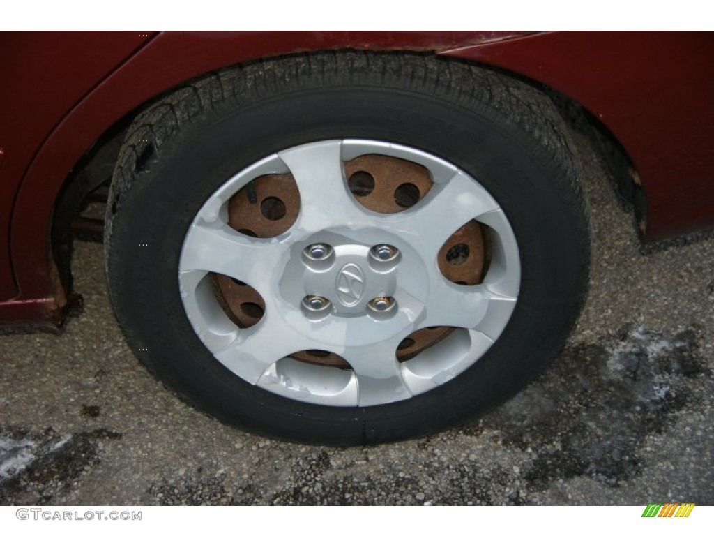 2001 Elantra GLS - Cranberry / Beige photo #7