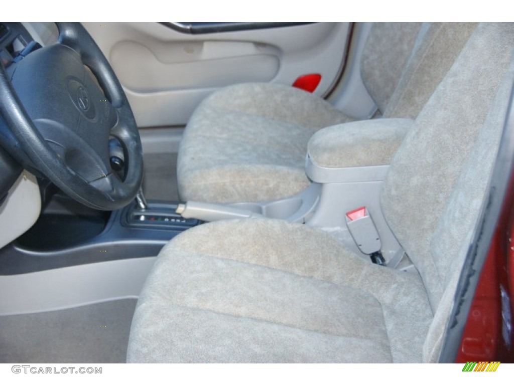 2001 Elantra GLS - Cranberry / Beige photo #8