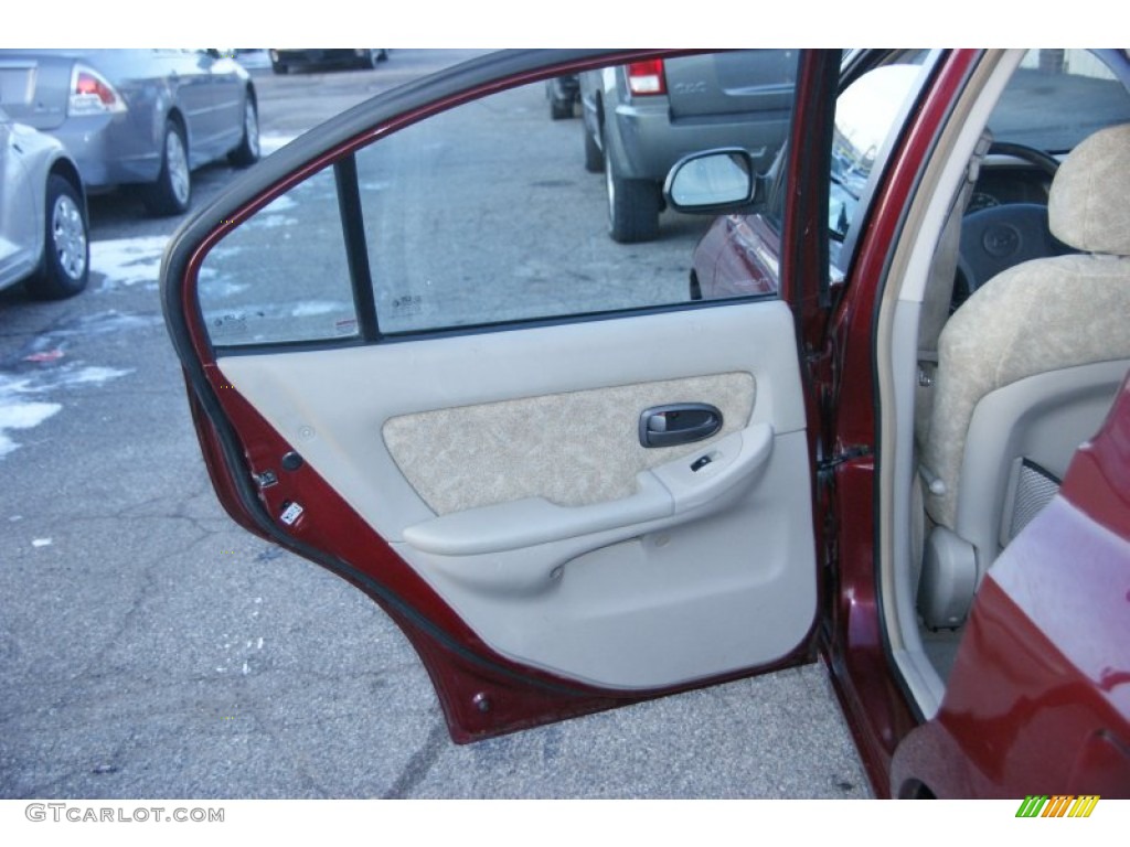 2001 Elantra GLS - Cranberry / Beige photo #13
