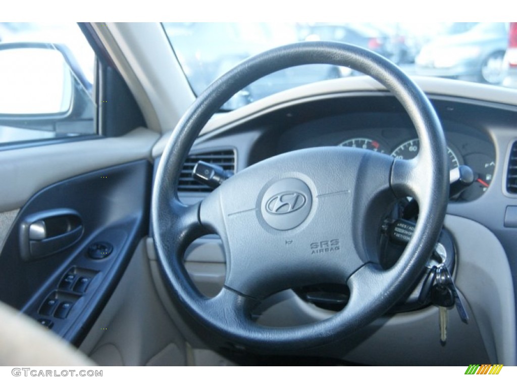 2001 Elantra GLS - Cranberry / Beige photo #20