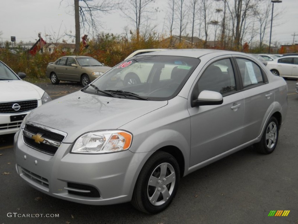 2010 Aveo LT Sedan - Cosmic Silver / Charcoal photo #1