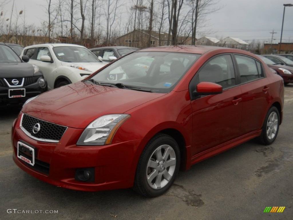 2010 Sentra 2.0 SR - Anodized Orange Metallic / Charcoal photo #1