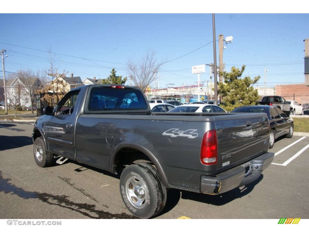 2002 F150 XL Regular Cab 4x4 - Dark Shadow Grey Metallic / Medium Graphite photo #6