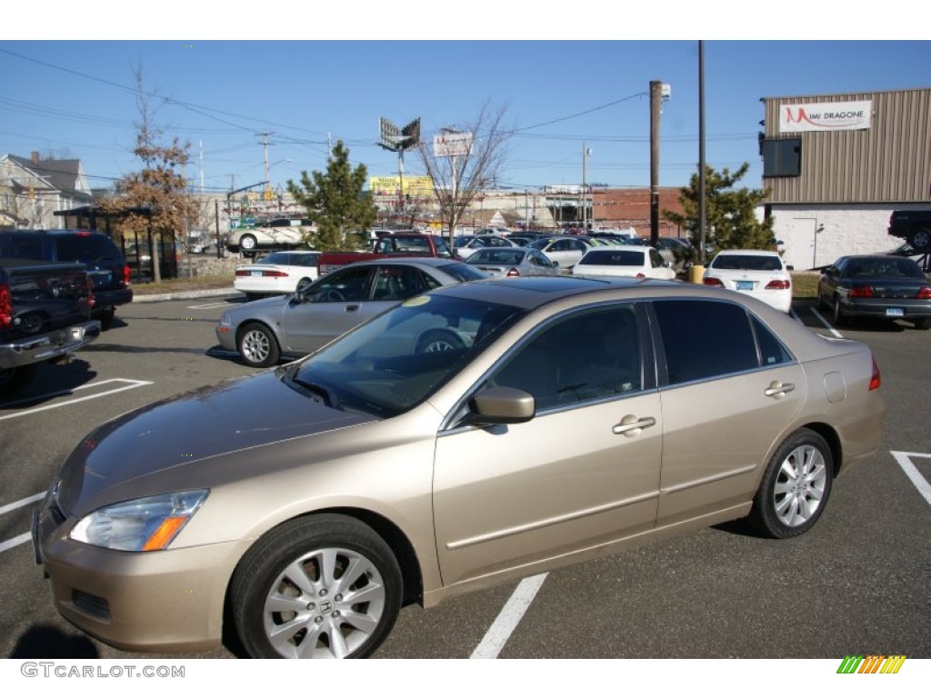 2007 Accord EX-L V6 Sedan - Desert Mist Metallic / Black photo #1