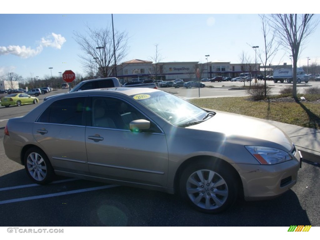 2007 Accord EX-L V6 Sedan - Desert Mist Metallic / Black photo #3