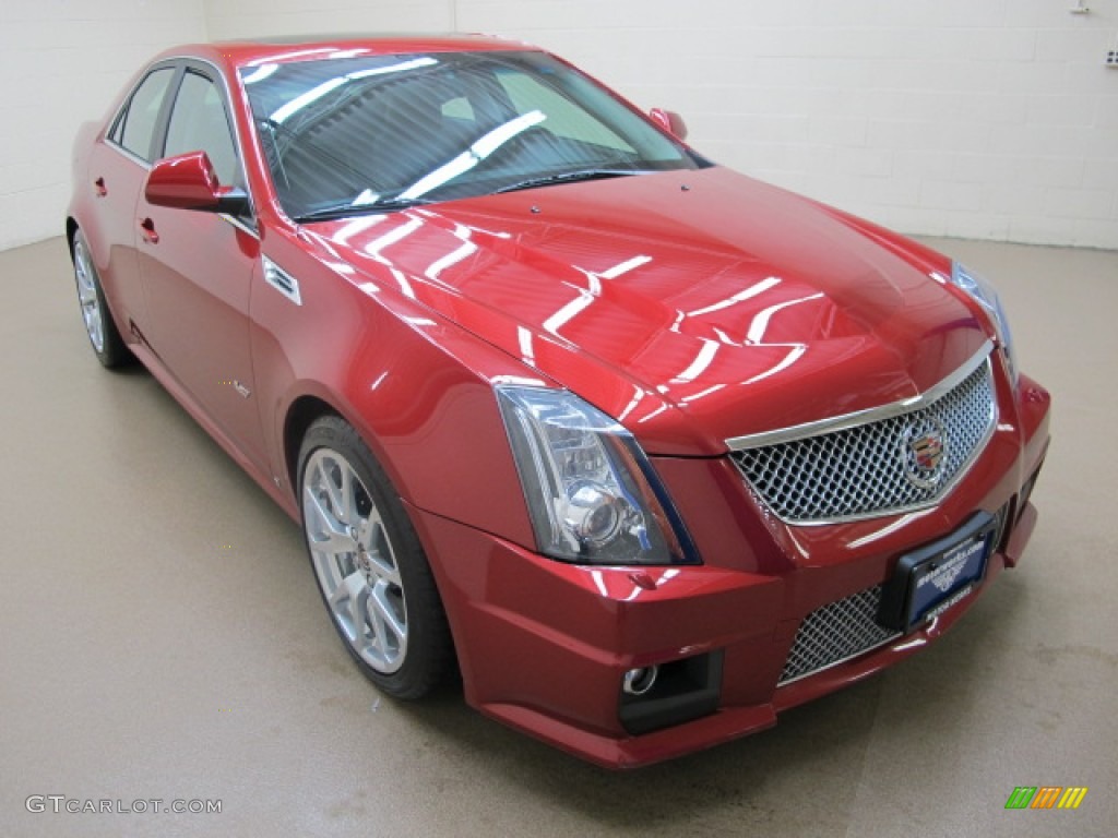 2009 CTS -V Sedan - Crystal Red / Ebony photo #1