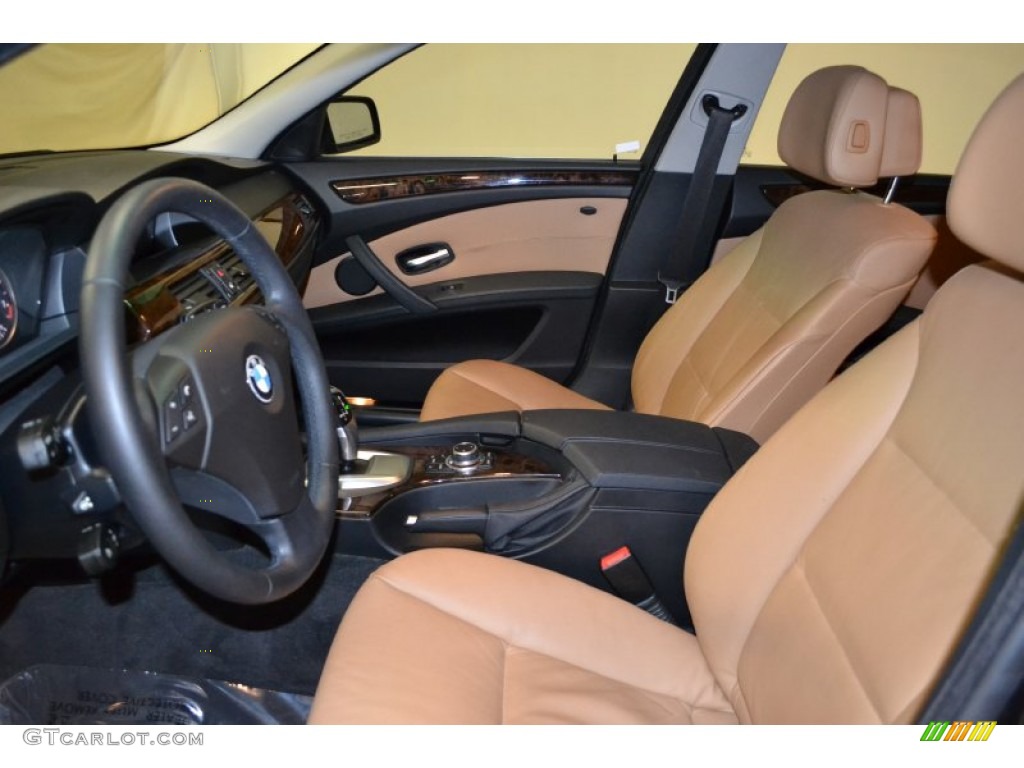 Natural Brown Dakota Leather Interior 2009 BMW 5 Series 528i Sedan Photo #59931611