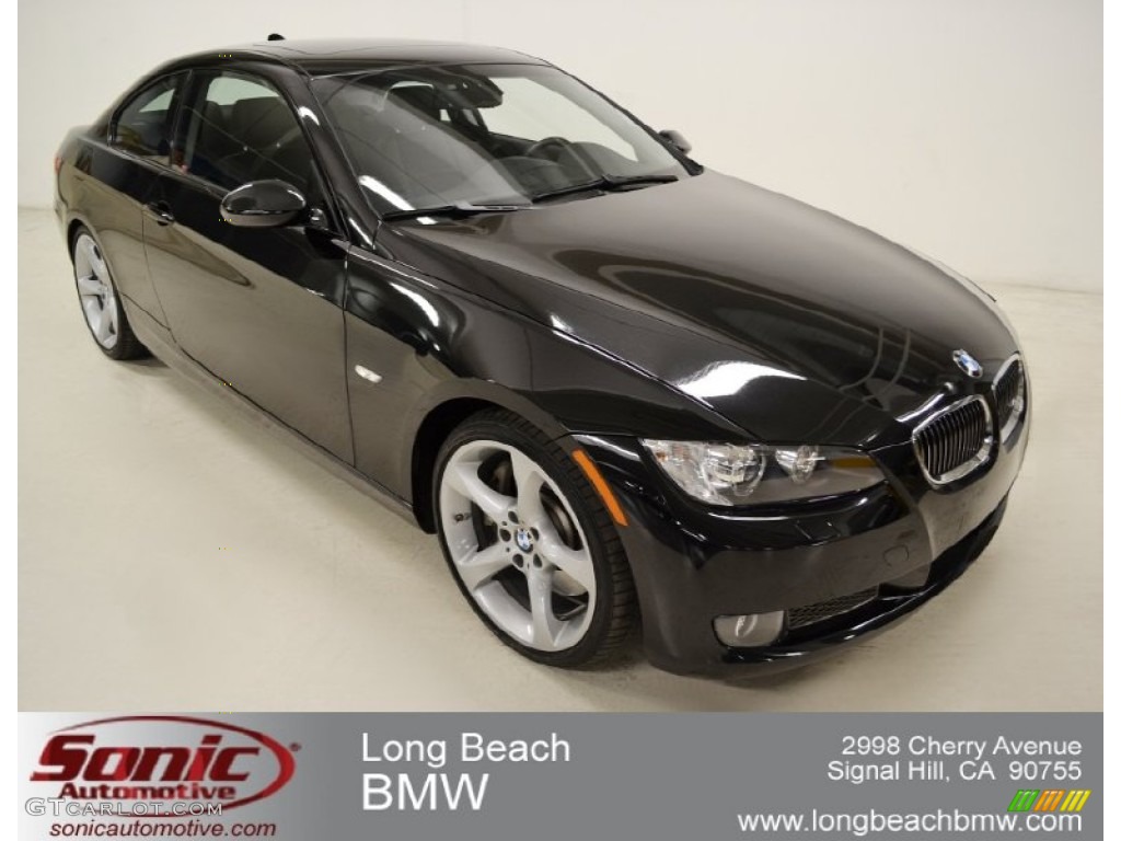 2009 3 Series 335i Coupe - Jet Black / Black photo #1