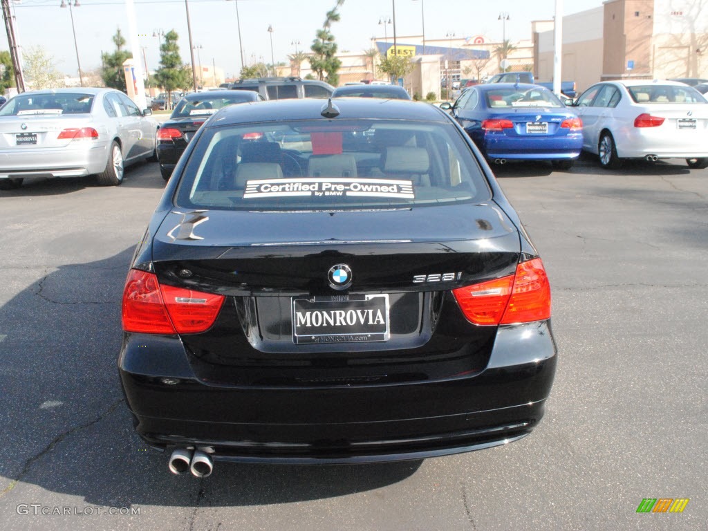 2009 3 Series 328i Sedan - Black Sapphire Metallic / Black photo #8