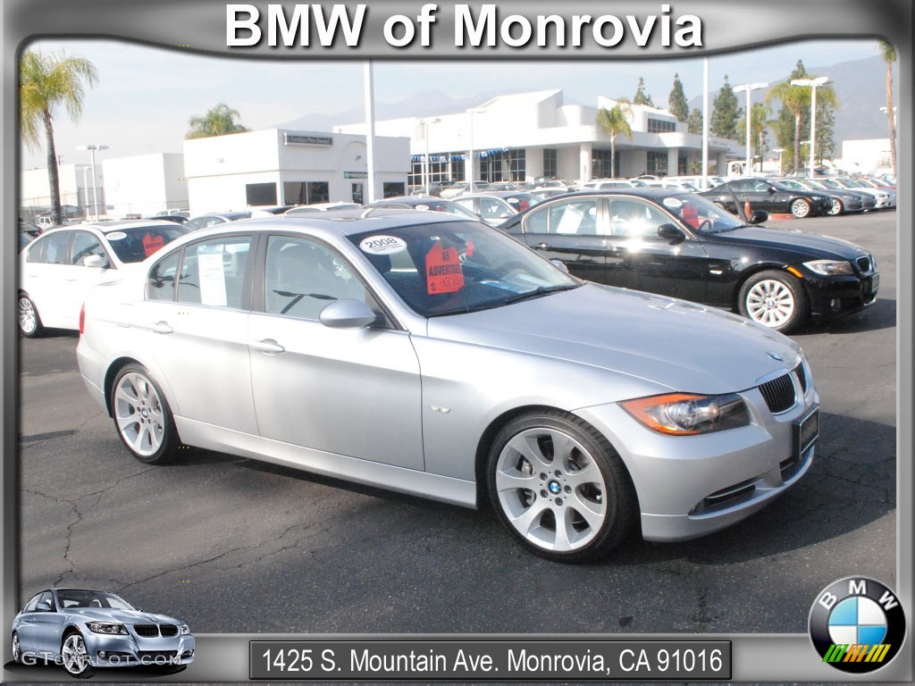 2008 3 Series 335i Sedan - Titanium Silver Metallic / Gray photo #1