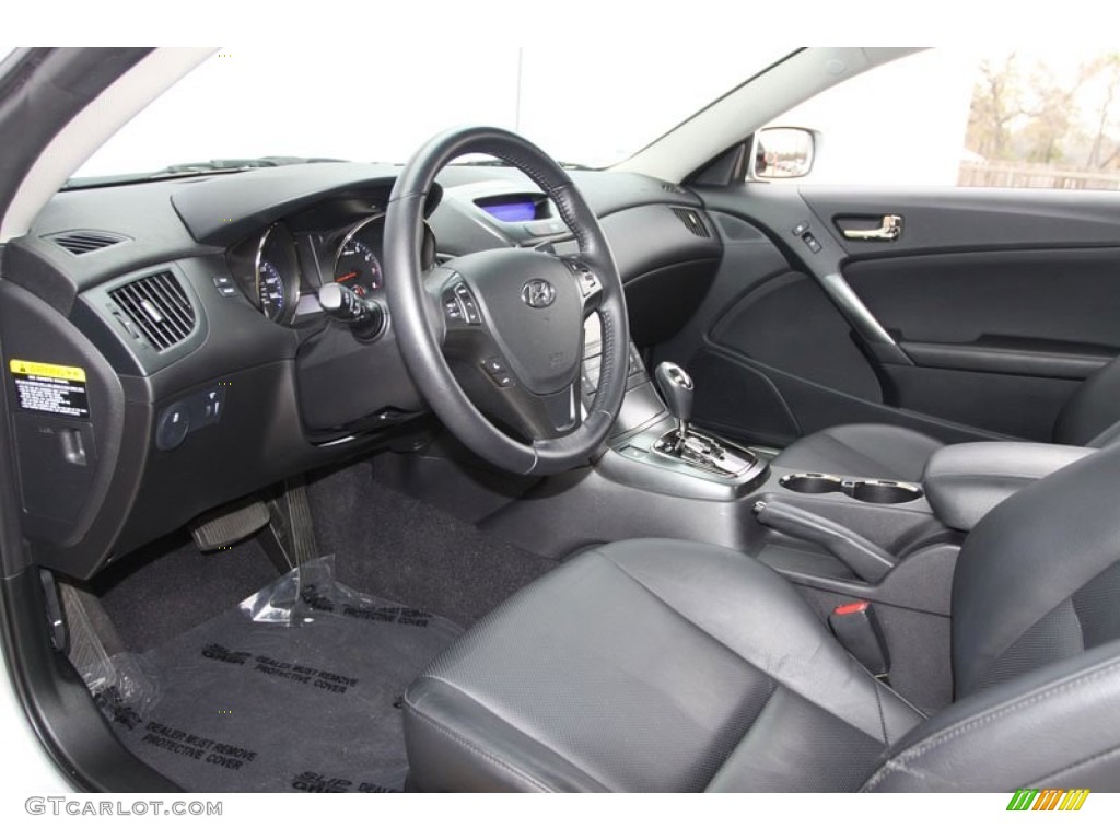 Black Leather Interior 2011 Hyundai Genesis Coupe 3.8 Grand Touring Photo #59933459