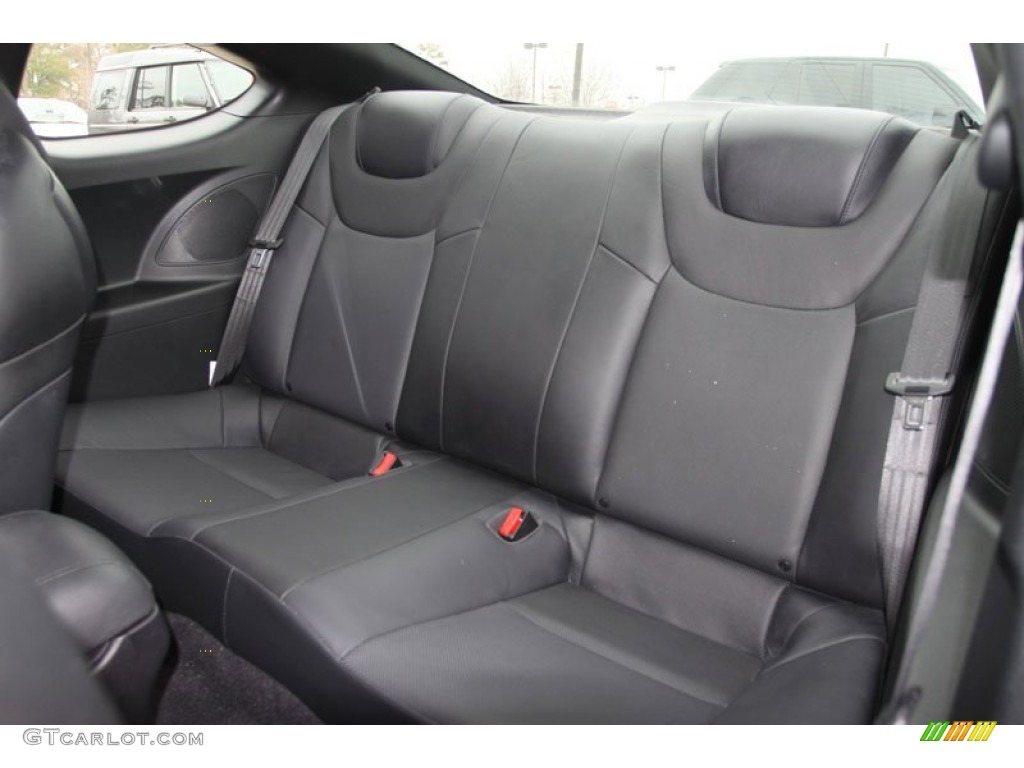 Black Leather Interior 2011 Hyundai Genesis Coupe 3.8 Grand Touring Photo #59933474