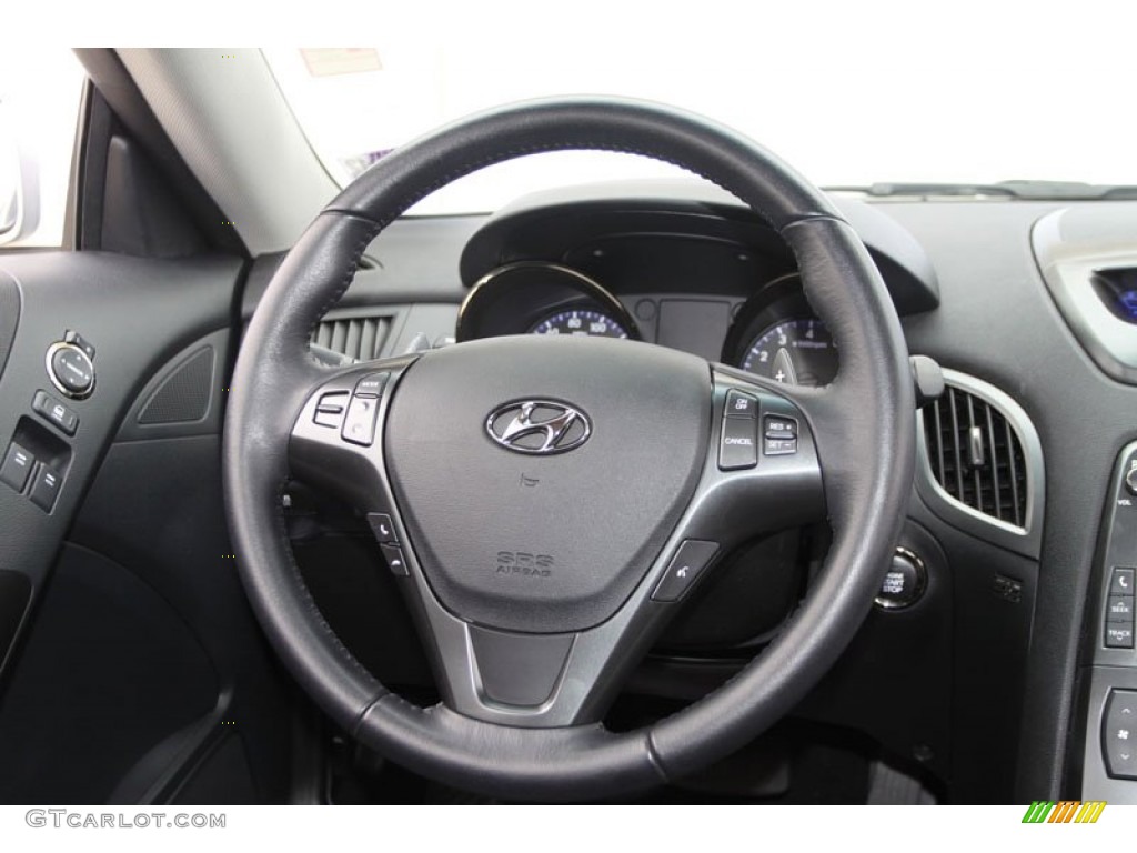 2011 Hyundai Genesis Coupe 3.8 Grand Touring Black Leather Steering Wheel Photo #59933771