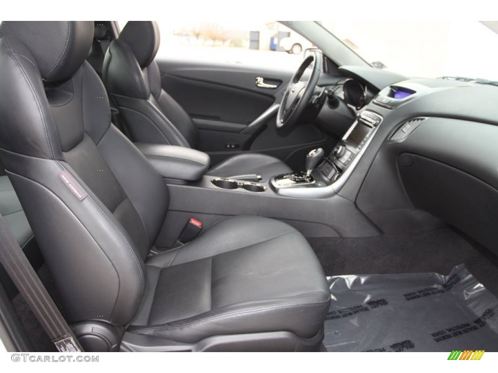 Black Leather Interior 2011 Hyundai Genesis Coupe 3.8 Grand Touring Photo #59933798