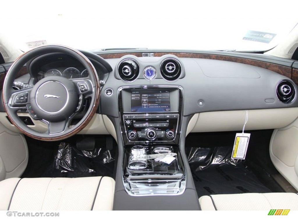 2012 Jaguar XJ XJL Portfolio Jet/Ivory Dashboard Photo #59935847