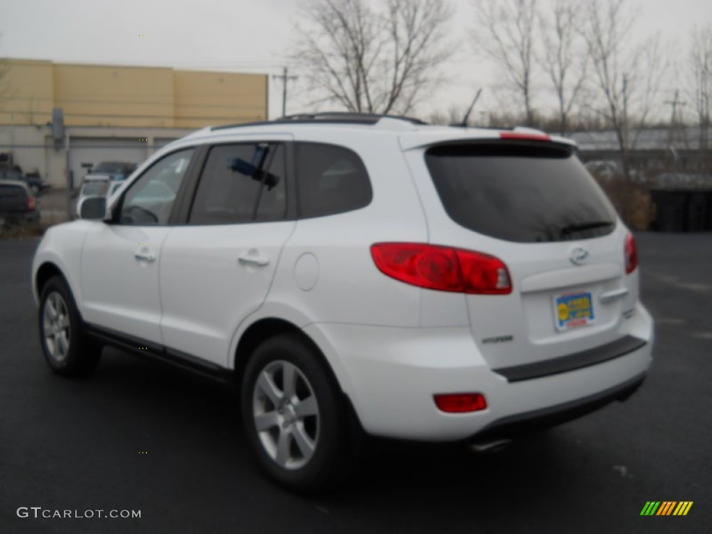 2009 Santa Fe Limited 4WD - Powder White Pearl / Beige photo #20