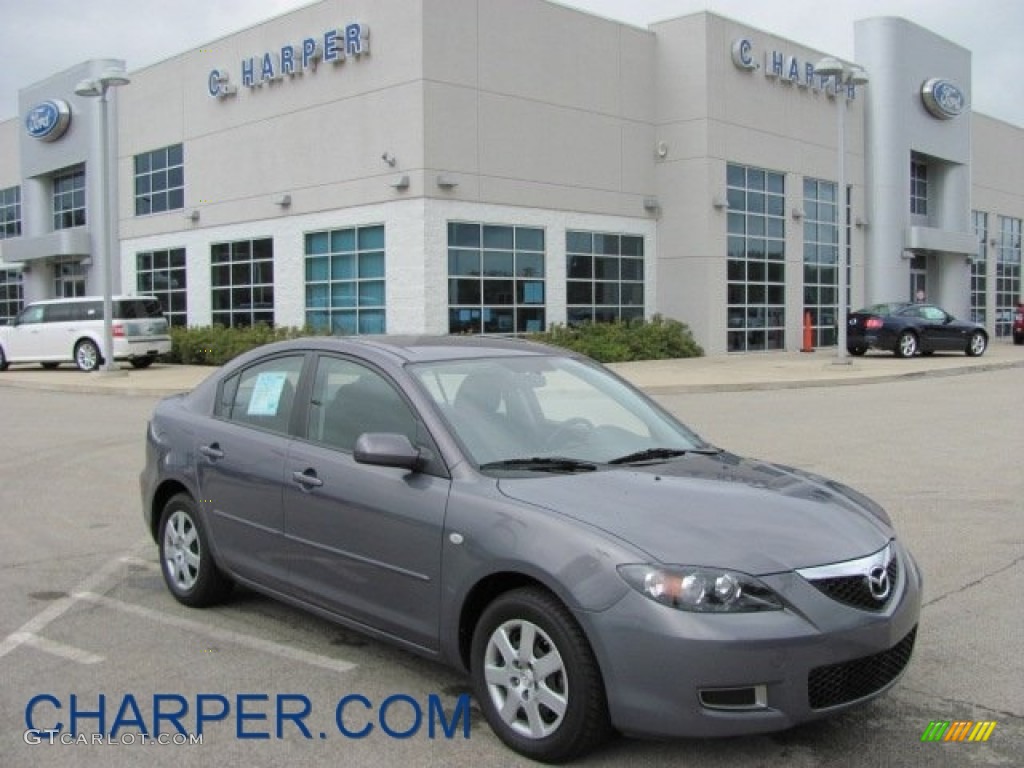 2009 MAZDA3 i Sport Sedan - Galaxy Gray Mica / Black photo #1