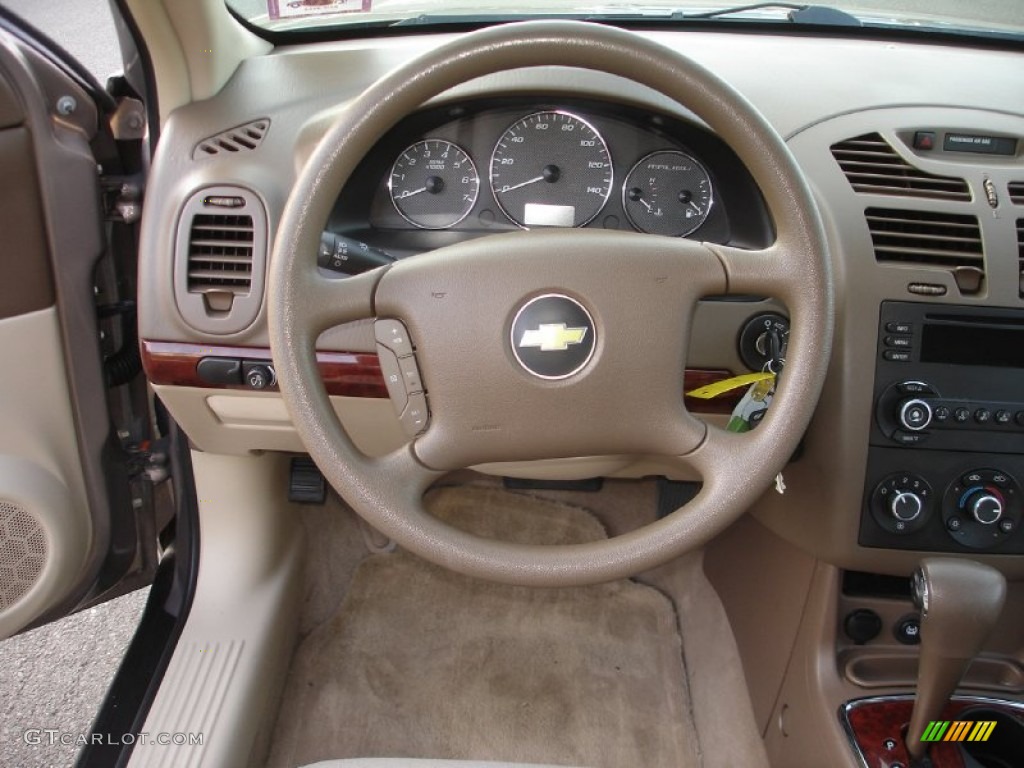 2007 Chevrolet Malibu LS Sedan Cashmere Beige Steering Wheel Photo #59938868