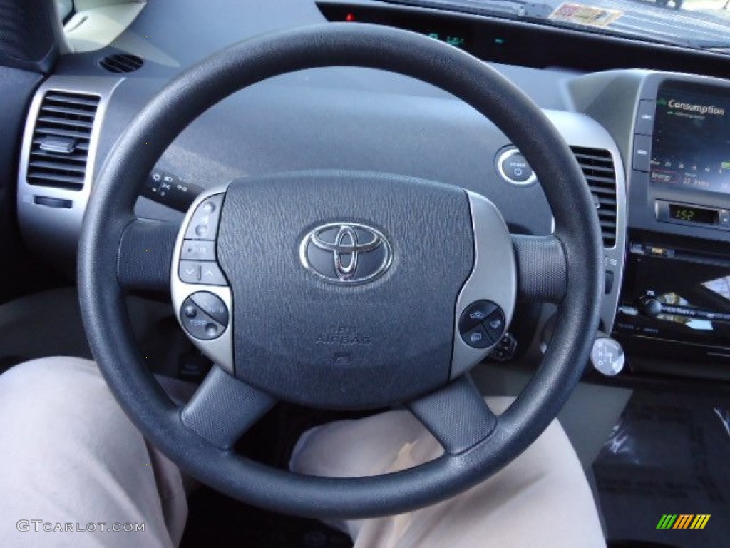 2008 Toyota Prius Hybrid Bisque Steering Wheel Photo #59939462