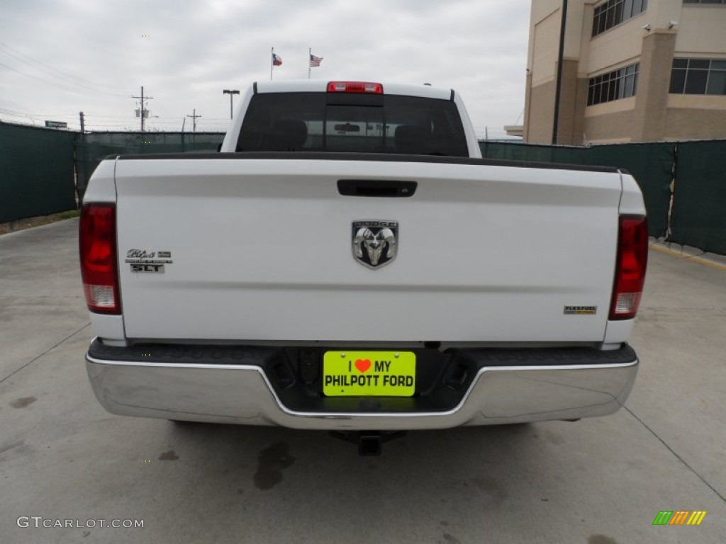 2010 Ram 1500 SLT Quad Cab - Stone White / Dark Slate/Medium Graystone photo #4