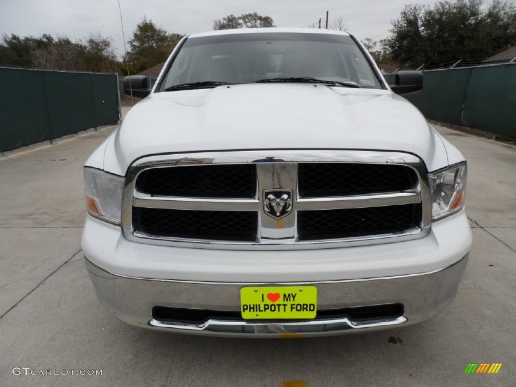 2010 Ram 1500 SLT Quad Cab - Stone White / Dark Slate/Medium Graystone photo #8