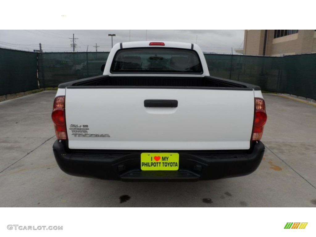 2008 Tacoma Regular Cab - Super White / Graphite Gray photo #4