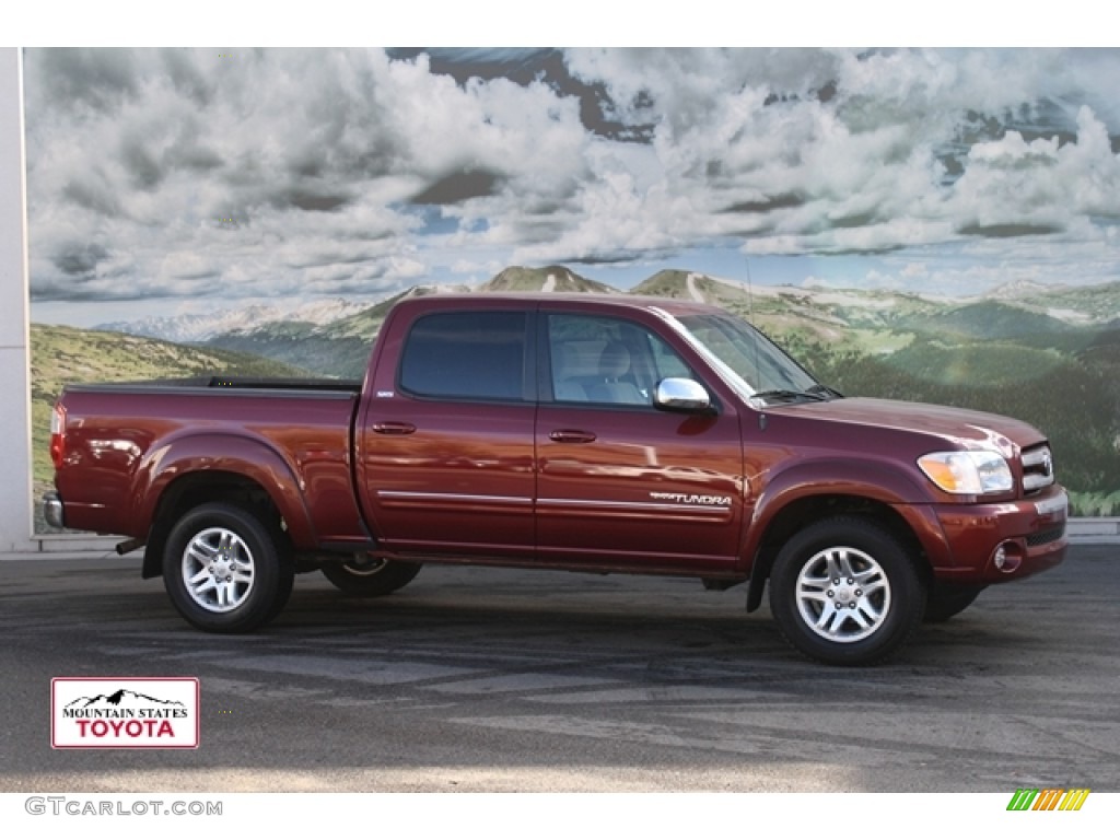 2006 Tundra SR5 Double Cab 4x4 - Salsa Red Pearl / Taupe photo #1