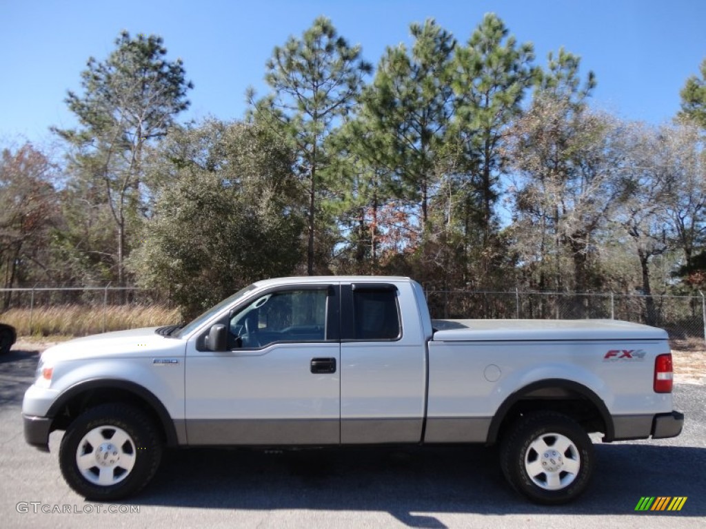 2005 F150 FX4 SuperCab 4x4 - Silver Metallic / Medium Flint Grey photo #2