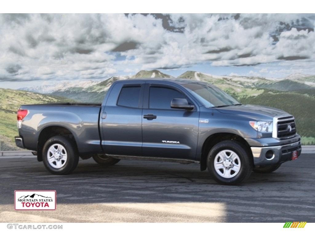 2010 Tundra Double Cab 4x4 - Slate Gray Metallic / Graphite Gray photo #1