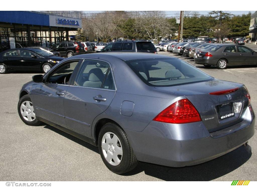 2007 Accord LX Sedan - Cool Blue Metallic / Gray photo #8
