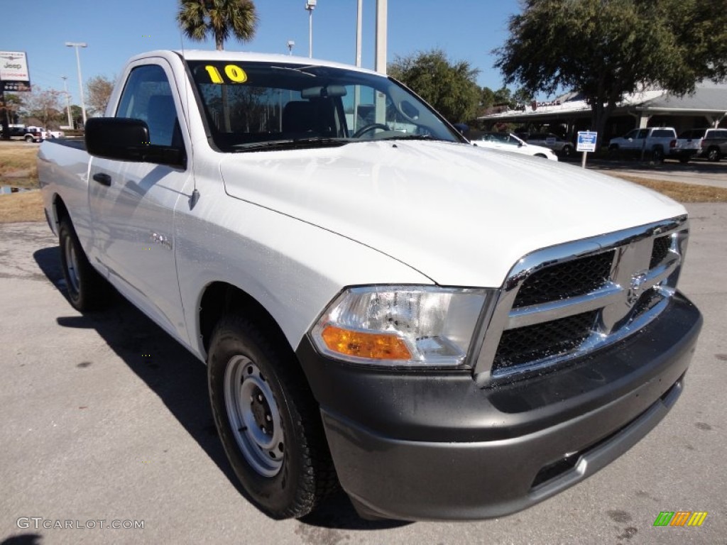 2010 Ram 1500 ST Regular Cab - Stone White / Dark Slate/Medium Graystone photo #9