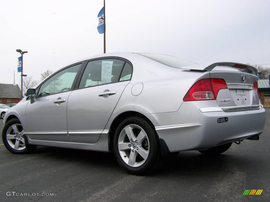 2007 Civic EX Sedan - Alabaster Silver Metallic / Gray photo #6