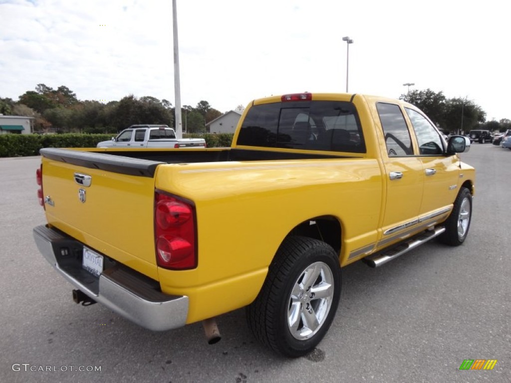 2008 Ram 1500 Big Horn Edition Quad Cab - Detonator Yellow / Medium Slate Gray photo #8