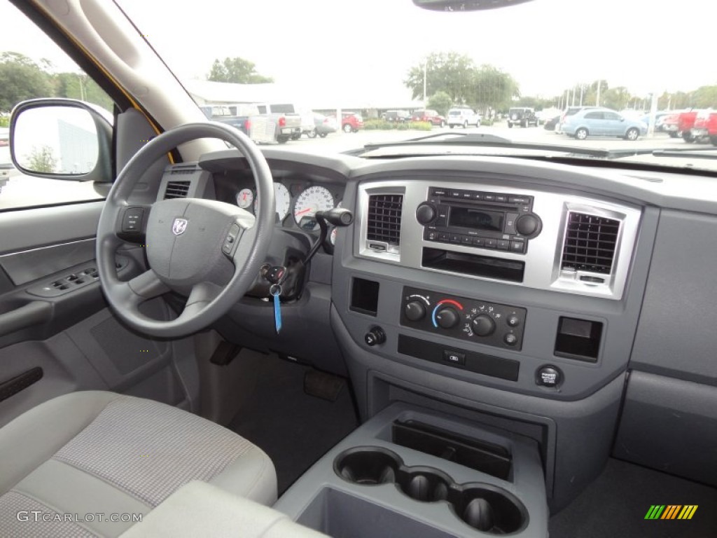 2008 Ram 1500 Big Horn Edition Quad Cab - Detonator Yellow / Medium Slate Gray photo #11