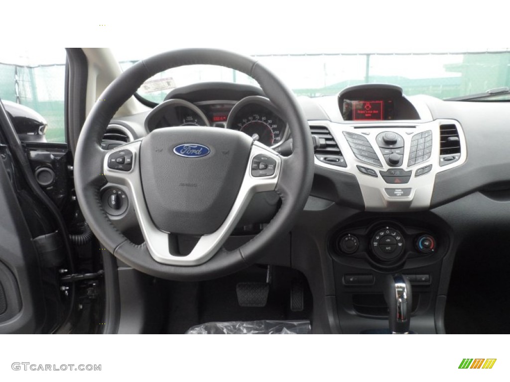 2012 Ford Fiesta SES Hatchback Charcoal Black Dashboard Photo #59946944