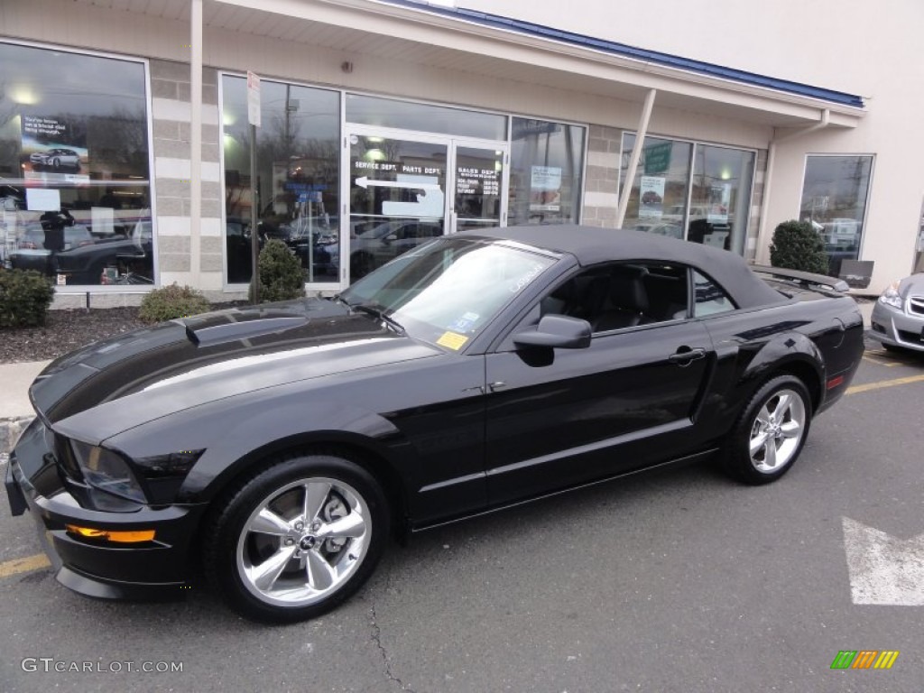2007 Mustang GT Premium Convertible - Black / Black/Dove Accent photo #2
