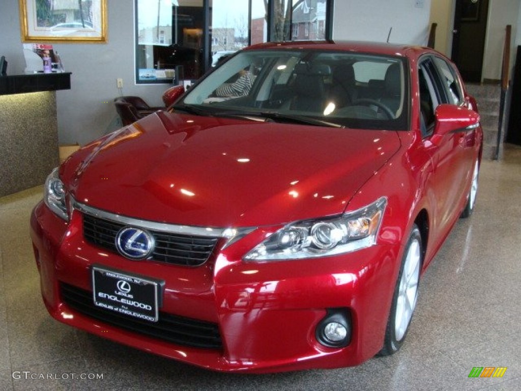 2011 CT 200h Hybrid Premium - Matador Red Mica / Black photo #1