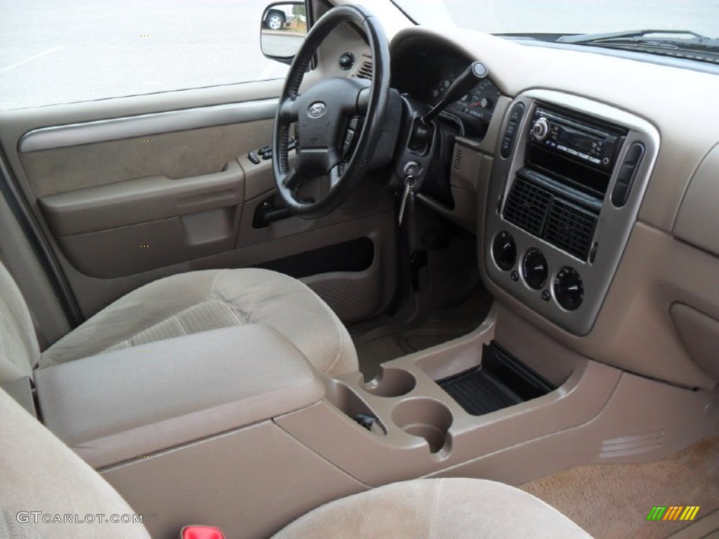 2004 Explorer XLT 4x4 - Mineral Grey Metallic / Medium Parchment photo #21