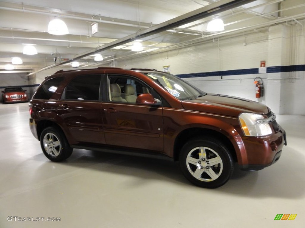 2008 Equinox LT AWD - Deep Ruby Red Metallic / Light Cashmere photo #6