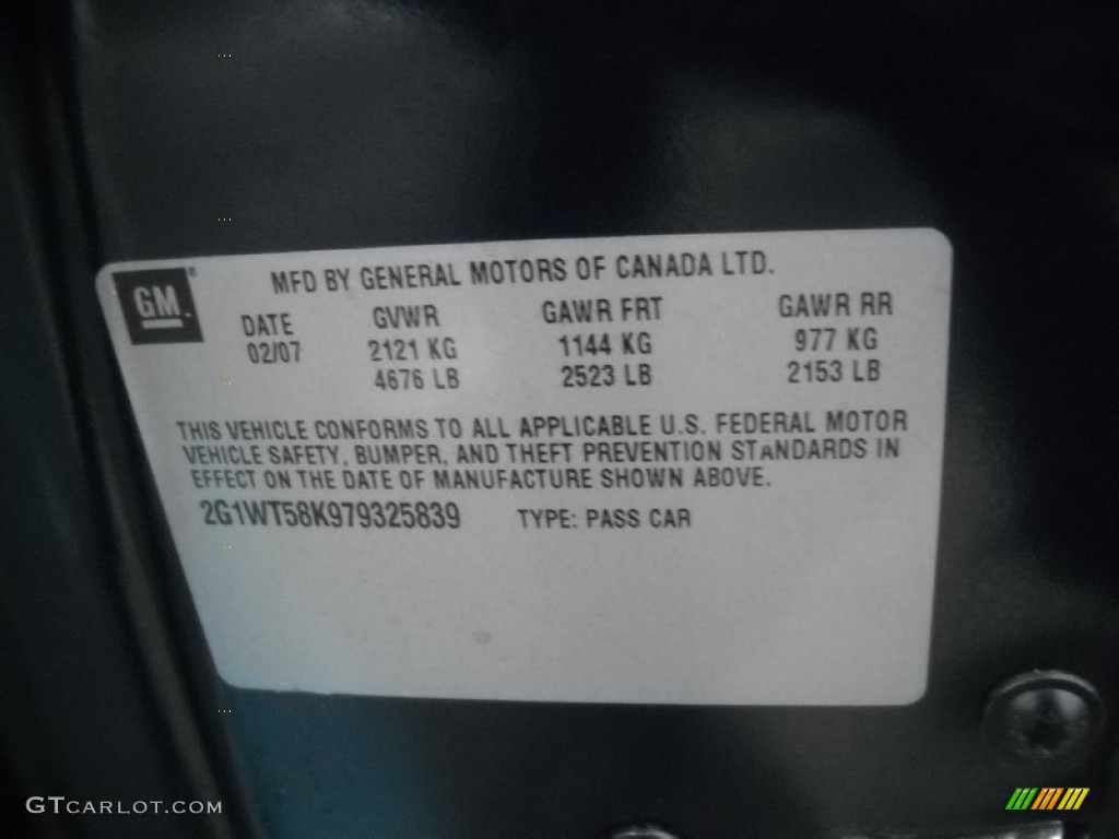 2007 Impala LT - Imperial Blue Metallic / Ebony Black photo #11