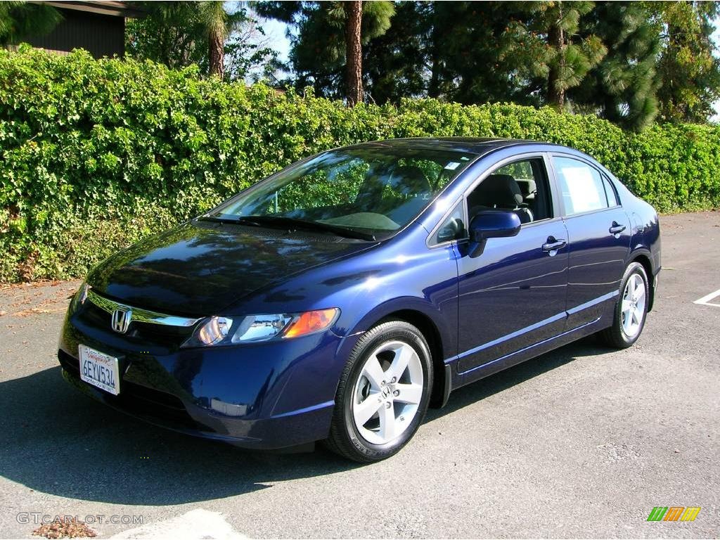 2008 Civic EX Sedan - Royal Blue Pearl / Gray photo #1