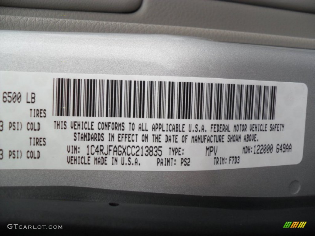2012 Jeep Grand Cherokee Laredo 4x4 Parts Photos