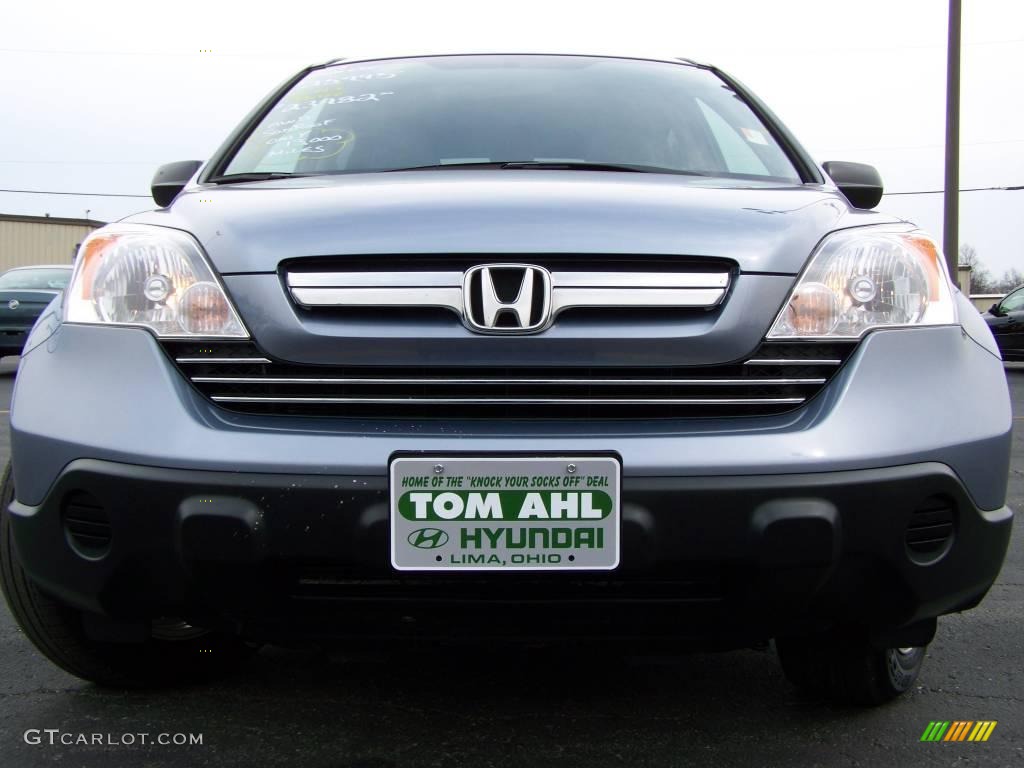 2008 CR-V EX 4WD - Glacier Blue Metallic / Gray photo #3