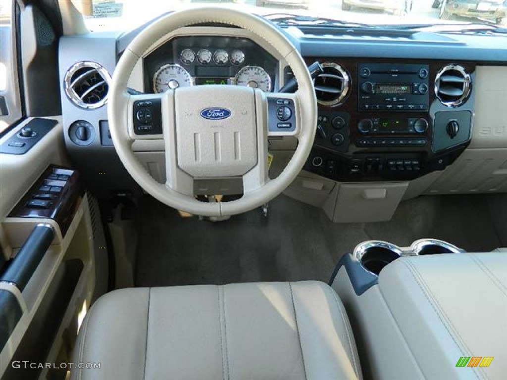 2008 Ford F350 Super Duty Lariat Crew Cab 4x4 Camel Dashboard Photo #59957763