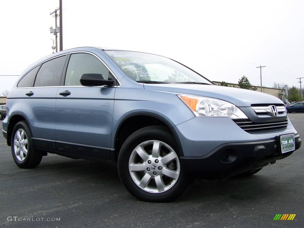 2008 CR-V EX 4WD - Glacier Blue Metallic / Gray photo #8