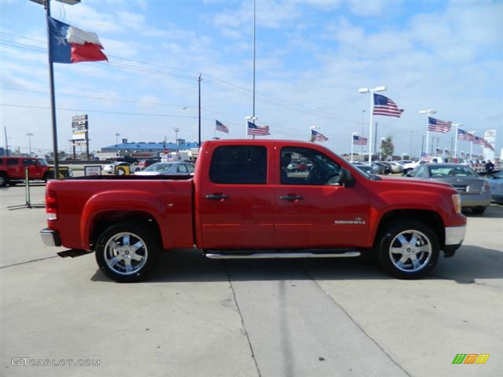 2008 Sierra 1500 SLE Crew Cab - Fire Red / Dark Titanium photo #4