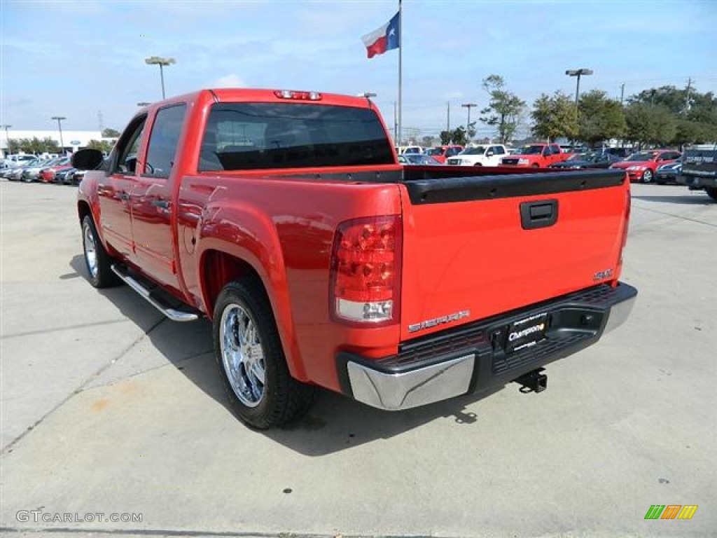 2008 Sierra 1500 SLE Crew Cab - Fire Red / Dark Titanium photo #7